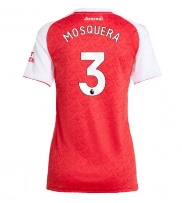 Arsenal Cristhian Mosquera #3 Hjemmebanetrøje Dame 2025-26 Kortærmet